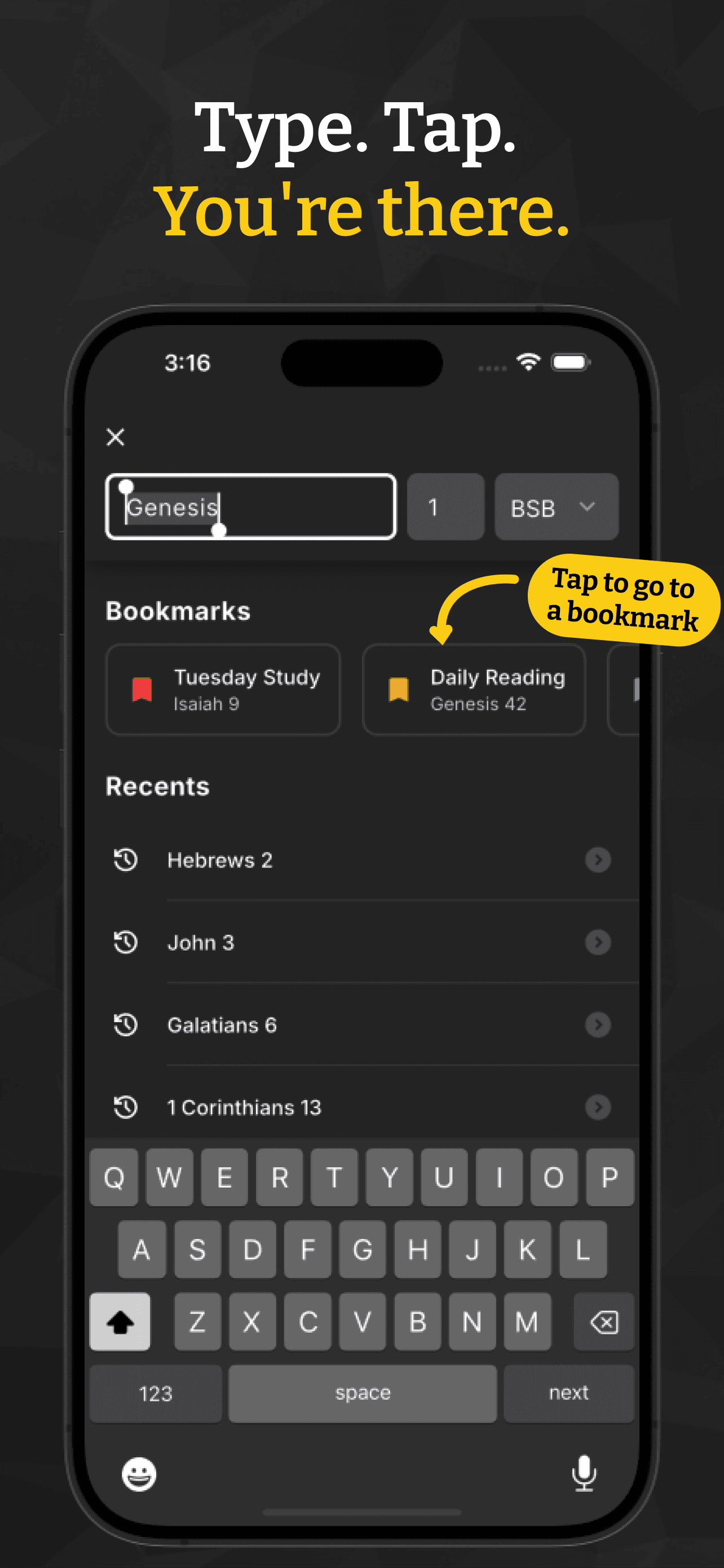 Lux Bible navigation
