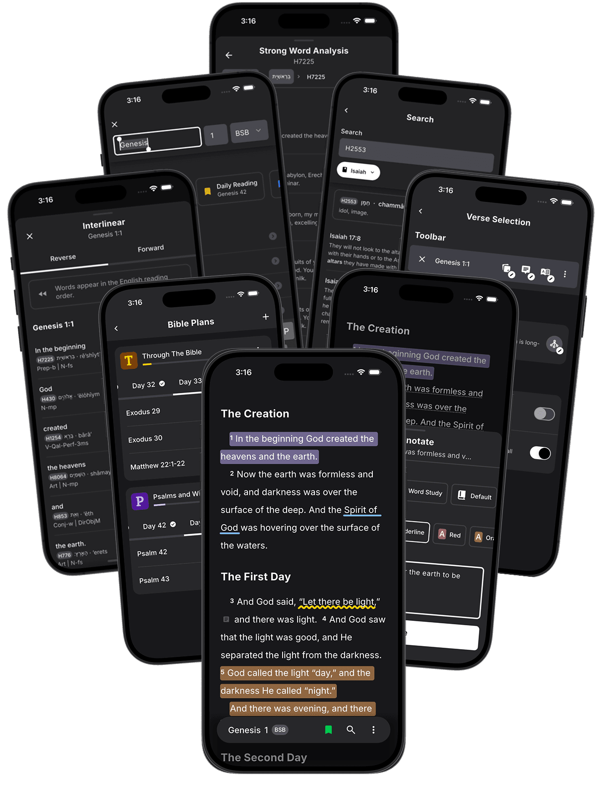 Lux Bible app screenshots